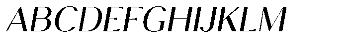 Calvion Sans Calvion Light Slanted Font UPPERCASE