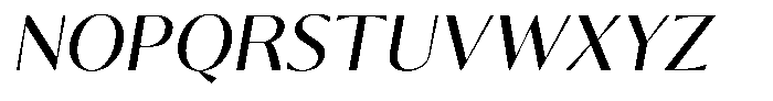 Calvion Sans Calvion Light Slanted Font UPPERCASE
