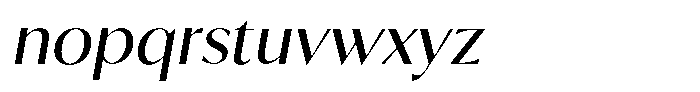 Calvion Sans Calvion Light Slanted Font LOWERCASE