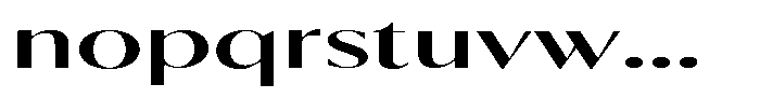 Calvion Sans Calvion Medium Extra Expanded Font LOWERCASE