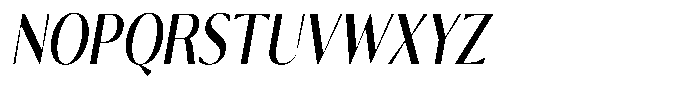 Calvion Sans Calvion Medium Slanted Condensed Font UPPERCASE