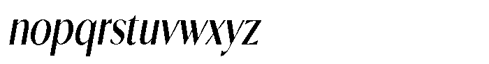 Calvion Sans Calvion Medium Slanted Condensed Font LOWERCASE