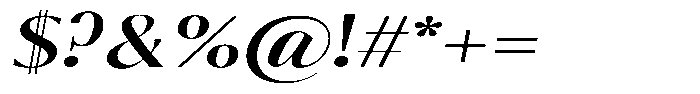 Calvion Sans Calvion Medium Slanted Expanded Font OTHER CHARS