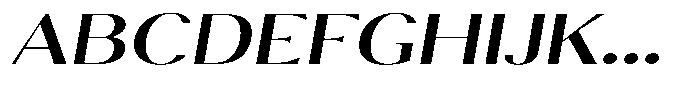 Calvion Sans Calvion Medium Slanted Expanded Font UPPERCASE