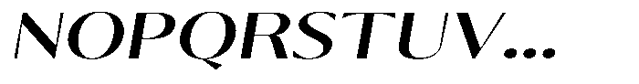 Calvion Sans Calvion Medium Slanted Expanded Font UPPERCASE