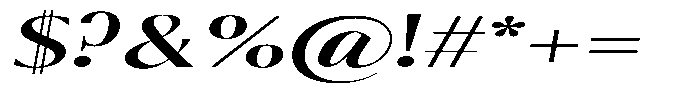 Calvion Sans Calvion Medium Slanted Extra Expanded Font OTHER CHARS