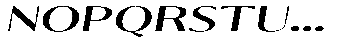 Calvion Sans Calvion Medium Slanted Extra Expanded Font UPPERCASE