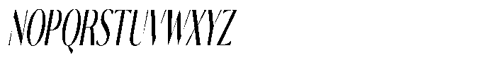 Calvion Sans Calvion Medium Slanted Ultra Condensed Font UPPERCASE