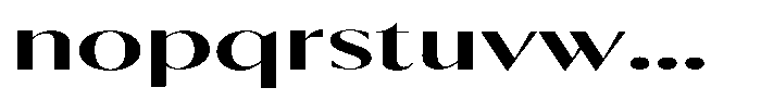 Calvion Sans Calvion Semi Bold Extra Expanded Font LOWERCASE