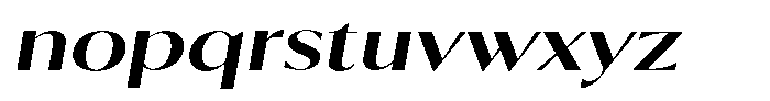 Calvion Sans Calvion Semi Bold Slanted Expanded Font LOWERCASE