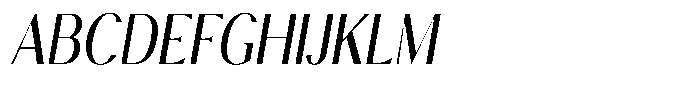 Calvion Sans Calvion Slanted Condensed Font UPPERCASE