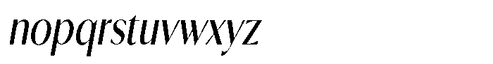 Calvion Sans Calvion Slanted Condensed Font LOWERCASE