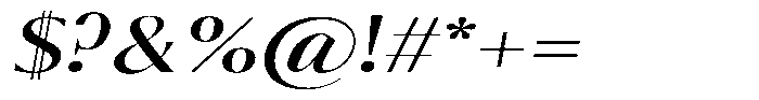 Calvion Sans Calvion Slanted Expanded Font OTHER CHARS
