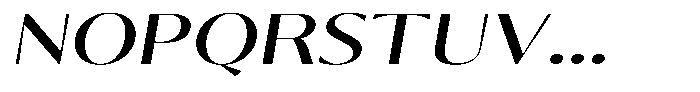 Calvion Sans Calvion Slanted Expanded Font UPPERCASE