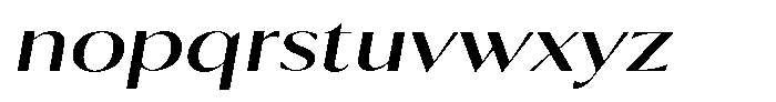 Calvion Sans Calvion Slanted Expanded Font LOWERCASE