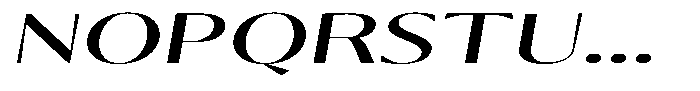 Calvion Sans Calvion Slanted Extra Expanded Font UPPERCASE