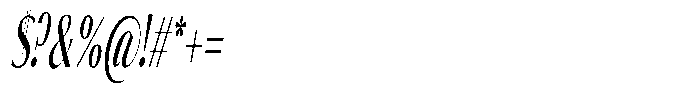 Calvion Sans Calvion Slanted Ultra Condensed Font OTHER CHARS