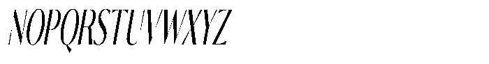 Calvion Sans Calvion Slanted Ultra Condensed Font UPPERCASE