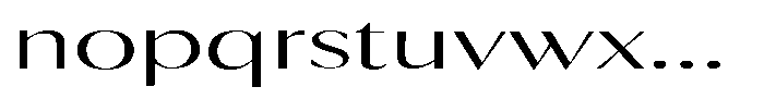 Calvion Sans Calvion Thin Extra Expanded Font LOWERCASE