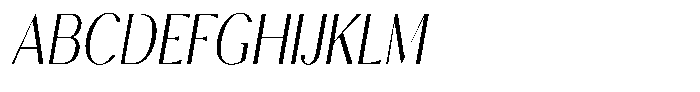 Calvion Sans Calvion Thin Slanted Condensed Font UPPERCASE