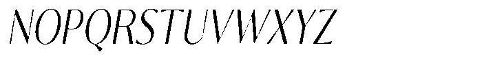 Calvion Sans Calvion Thin Slanted Condensed Font UPPERCASE