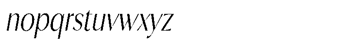 Calvion Sans Calvion Thin Slanted Condensed Font LOWERCASE