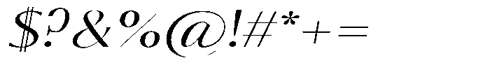 Calvion Sans Calvion Thin Slanted Expanded Font OTHER CHARS
