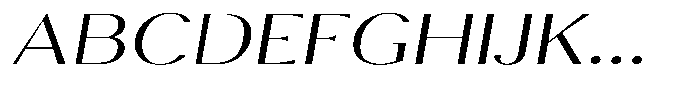 Calvion Sans Calvion Thin Slanted Expanded Font UPPERCASE
