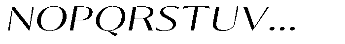 Calvion Sans Calvion Thin Slanted Expanded Font UPPERCASE