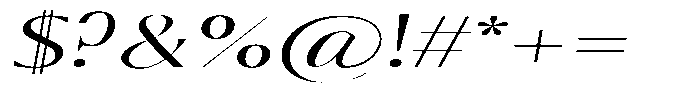 Calvion Sans Calvion Thin Slanted Extra Expanded Font OTHER CHARS
