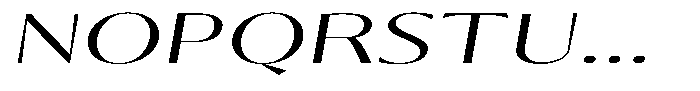 Calvion Sans Calvion Thin Slanted Extra Expanded Font UPPERCASE