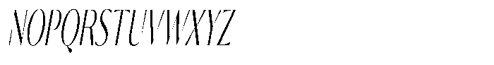 Calvion Sans Calvion Thin Slanted Ultra Condensed Font UPPERCASE
