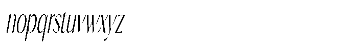 Calvion Sans Calvion Thin Slanted Ultra Condensed Font LOWERCASE