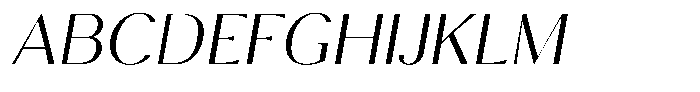 Calvion Sans Calvion Thin Slanted Font UPPERCASE