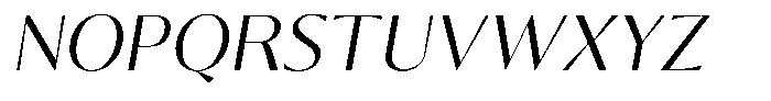 Calvion Sans Calvion Thin Slanted Font UPPERCASE