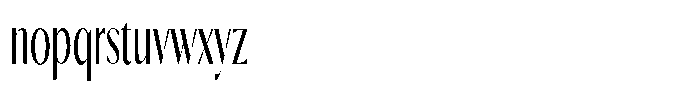 Calvion Sans Calvion Ultra Condensed Font LOWERCASE