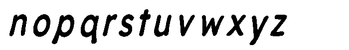 Calyon Bold Italic Font LOWERCASE