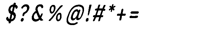 Calyon Italic Font OTHER CHARS