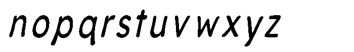 Calyon Italic Font LOWERCASE