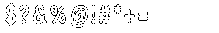 Calyon Outline Bold Font OTHER CHARS