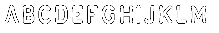 Calyon Outline Bold Font UPPERCASE