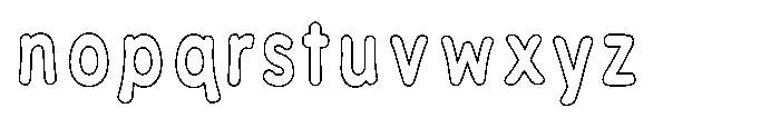 Calyon Outline Bold Font LOWERCASE