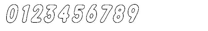 Calyon Outline Extra Bold Italic Font OTHER CHARS