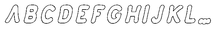 Calyon Outline Extra Bold Italic Font UPPERCASE