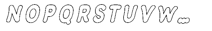 Calyon Outline Extra Bold Italic Font UPPERCASE
