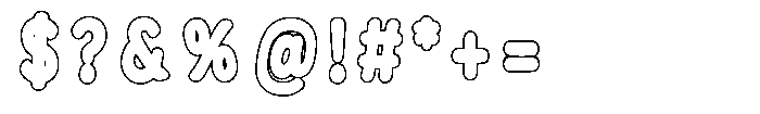 Calyon Outline Extra Bold Font OTHER CHARS