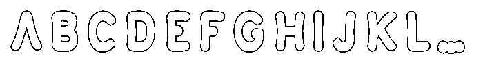 Calyon Outline Extra Bold Font UPPERCASE