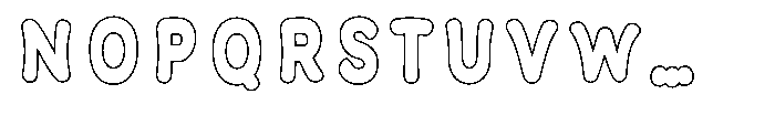 Calyon Outline Extra Bold Font UPPERCASE