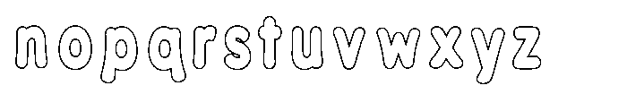 Calyon Outline Extra Bold Font LOWERCASE