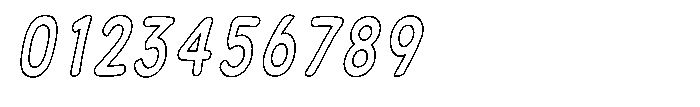 Calyon Outline Italic Font OTHER CHARS